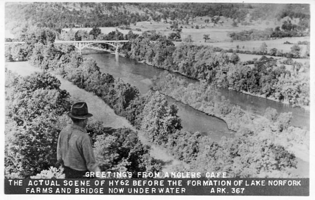 The Actual Scene of Highway 62 befrore the Formation of Lake Norfork 